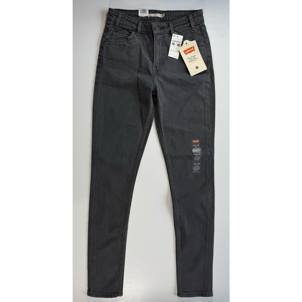 LEVIS 721 Vintage High Rise Skinny Jeans Womens 26x30 Gray NEW with Tags Classic
